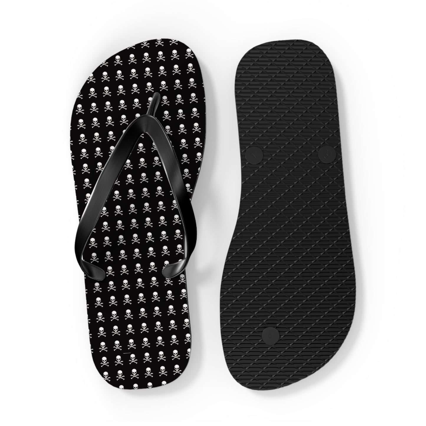Skull & Crossbones Flip Flops