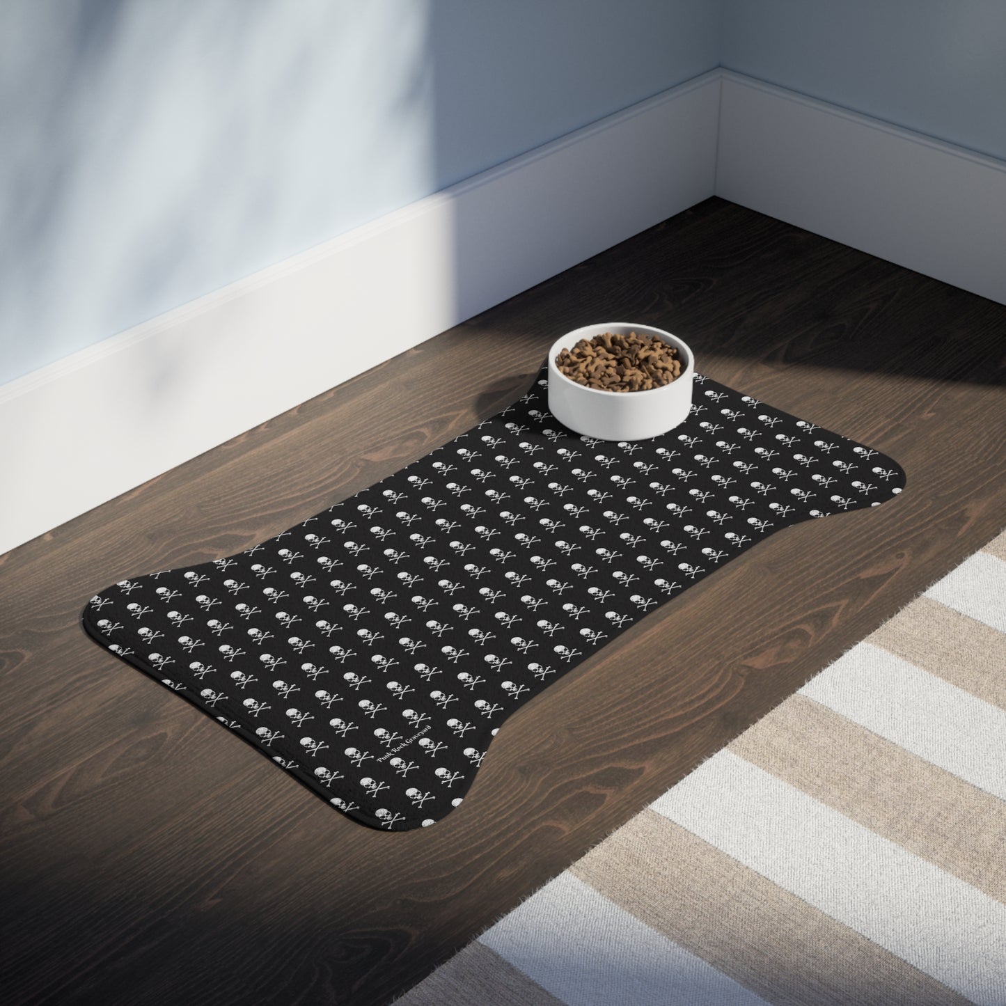 Skull & Crossbones Dog Food Mat
