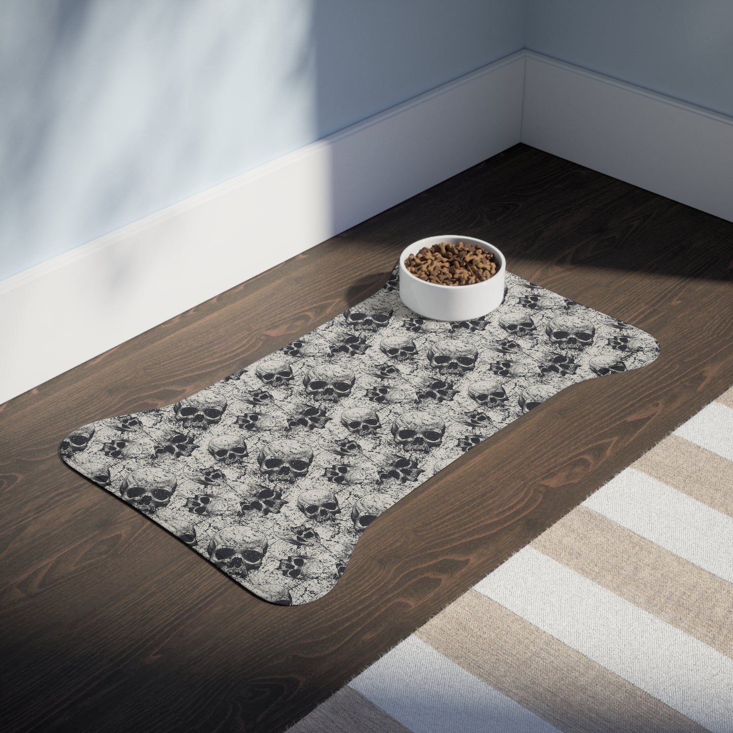 Skull Dog Food Mat