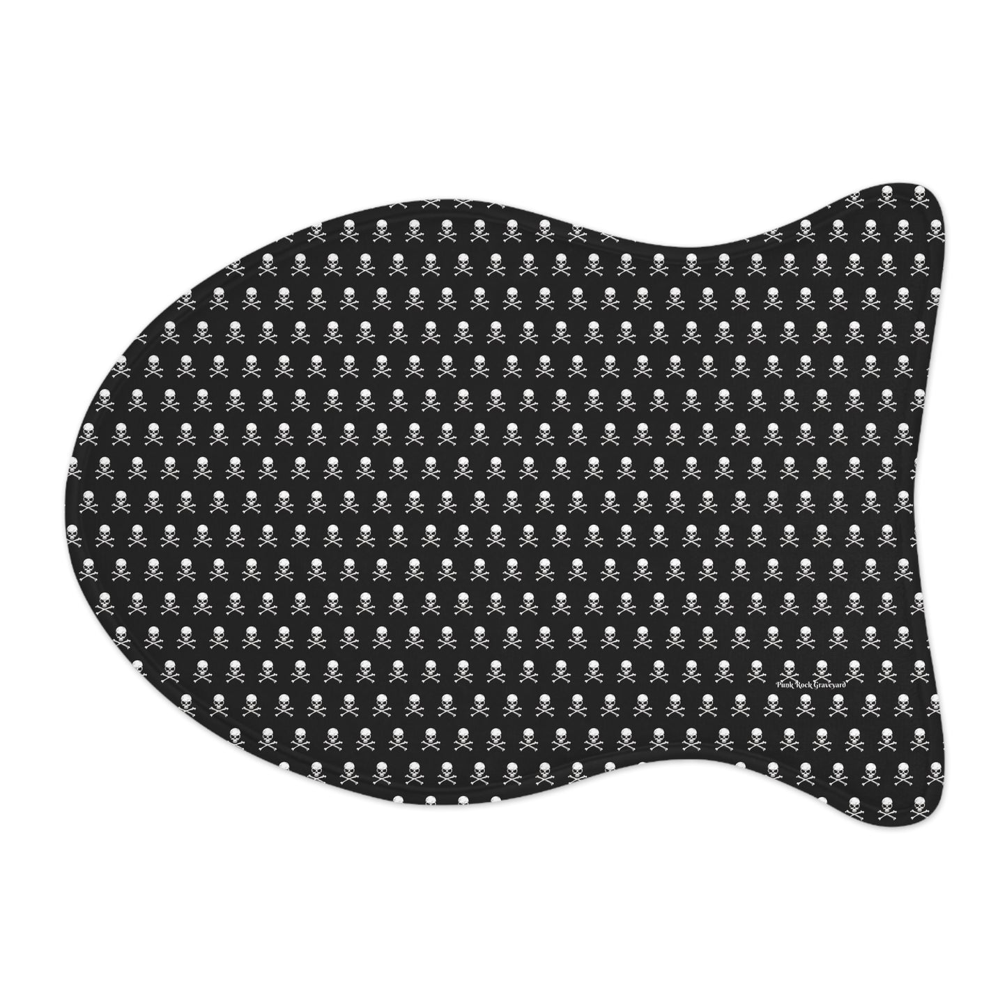 Skull & Crossbones Cat Food Mat