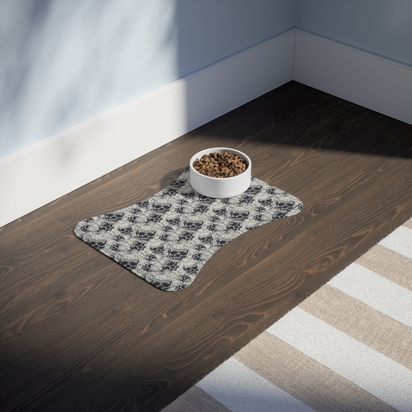 Skull Dog Food Mat