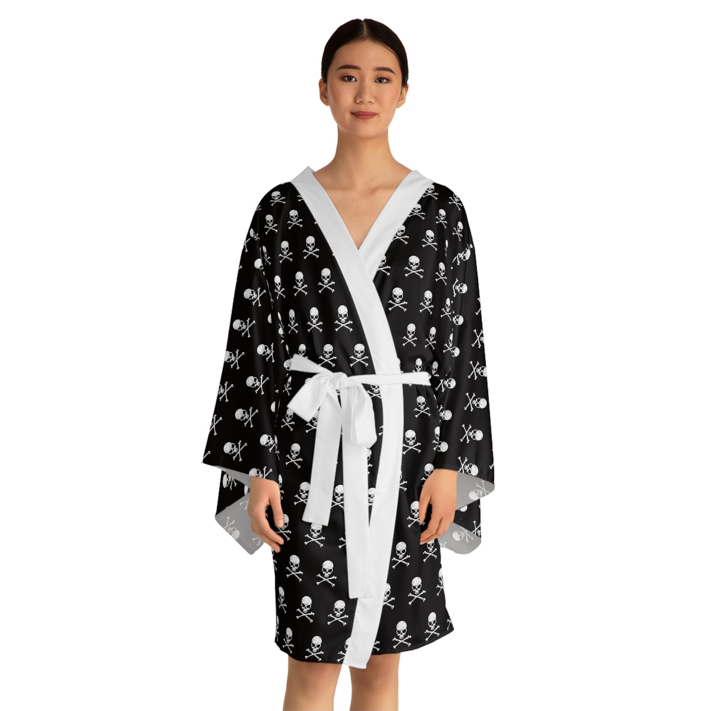 Skull & Crossbones Kimono Robe
