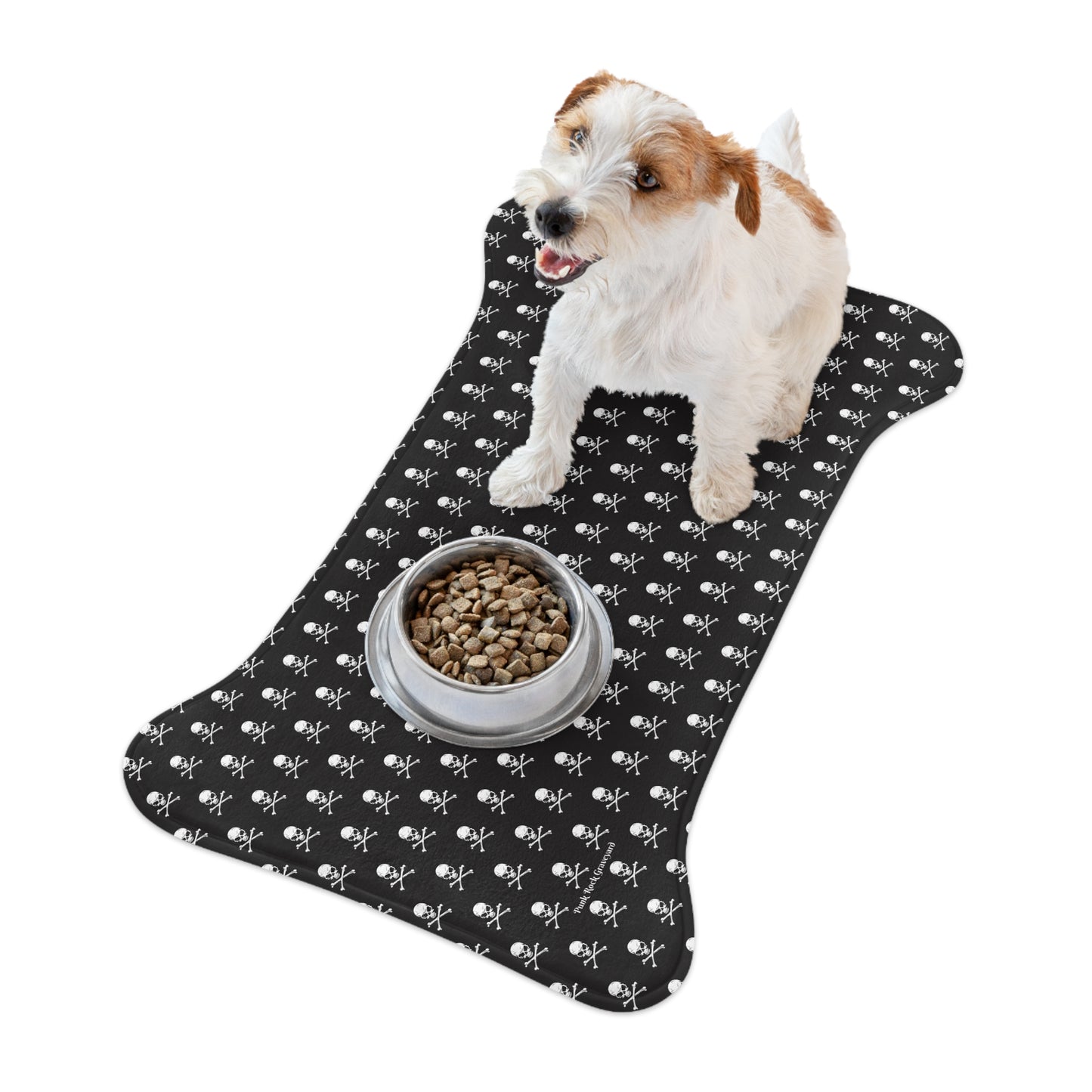 Skull & Crossbones Dog Food Mat