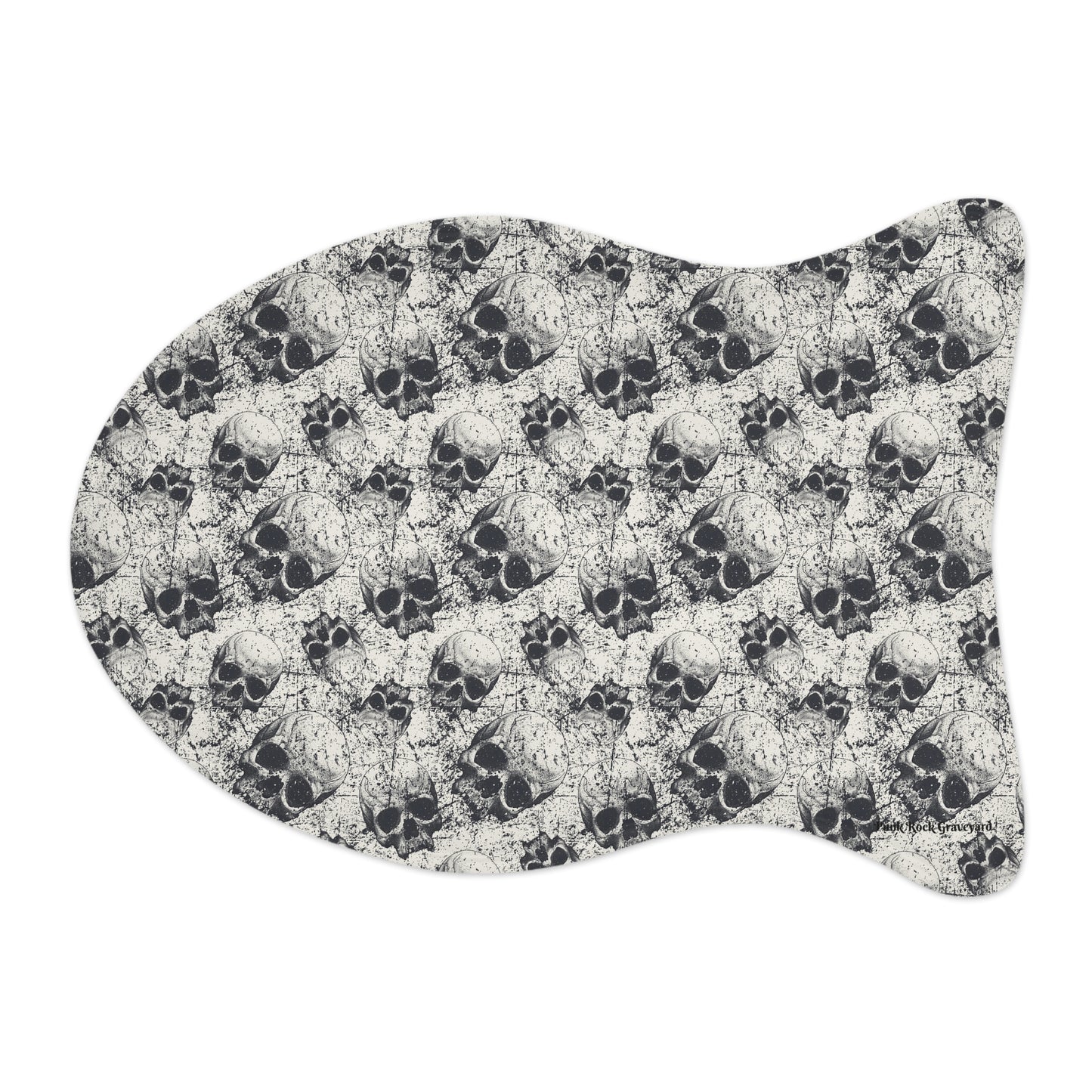 Skull Cat Food Mat